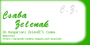 csaba zelenak business card